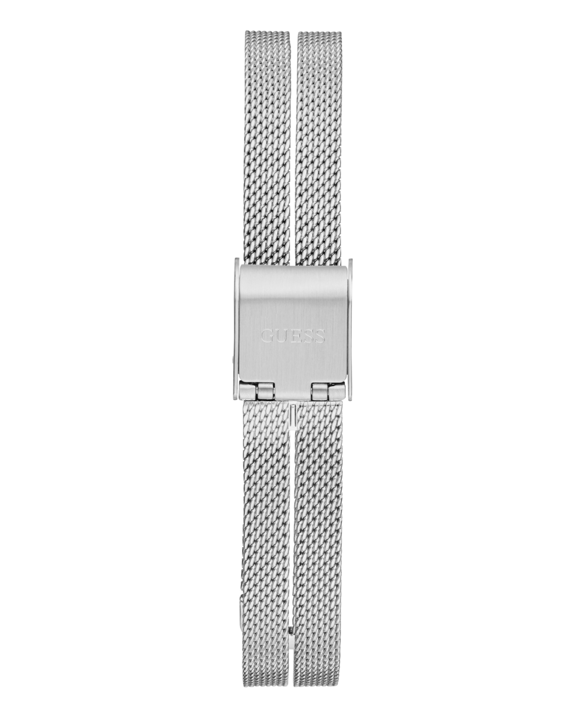 Guess Women's Analog Silver Tone Stainless Steel And Mesh Watch, 28mm In Silver Tone