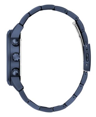 Men's Analog Blue Stainless Steel Watch, 44mm