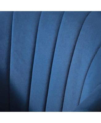 Upholstered Velvet Swivel Vanity Office Chair With Wheels