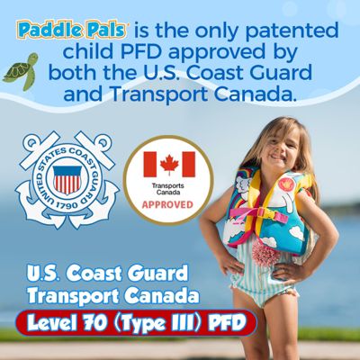 Paddle Pals Splash Child Swim Vest, Toddler Floatie - PFD Life Jacket for Kids