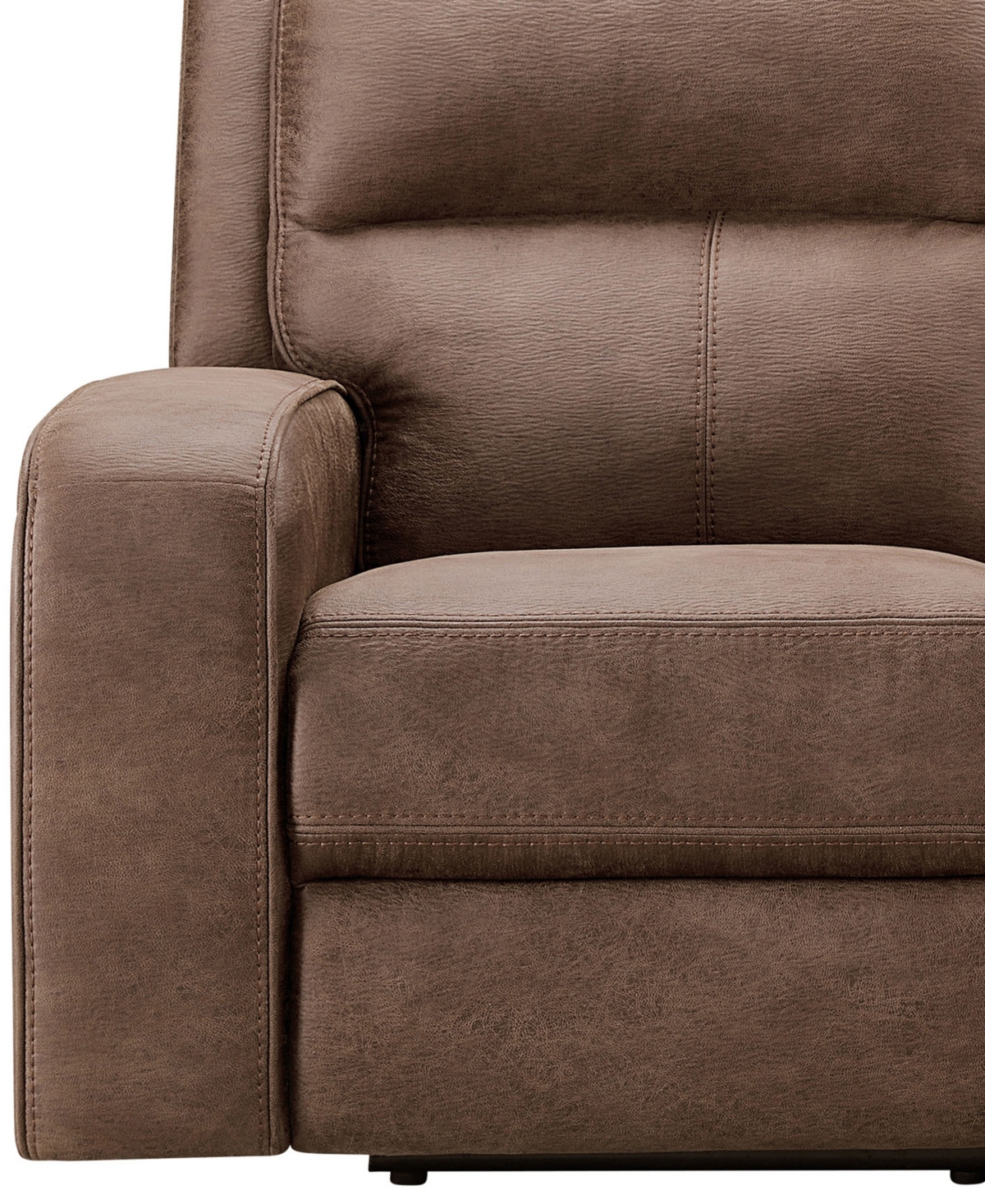 Shop Abbyson Living 86" Fabric Manual Reclining Sofa In Brown