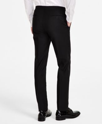 Men's Slim-Fit Wool-Blend Tuxedo Pants