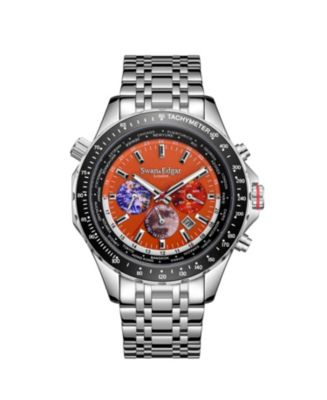 SE01000S Swan & Edgar Hand Assembled World Timer Mechanical Quartz ...