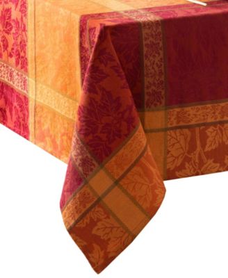 Maplewood Jacquard Harvest Cotton Rectangle Tablecloth, 60" x 102"	