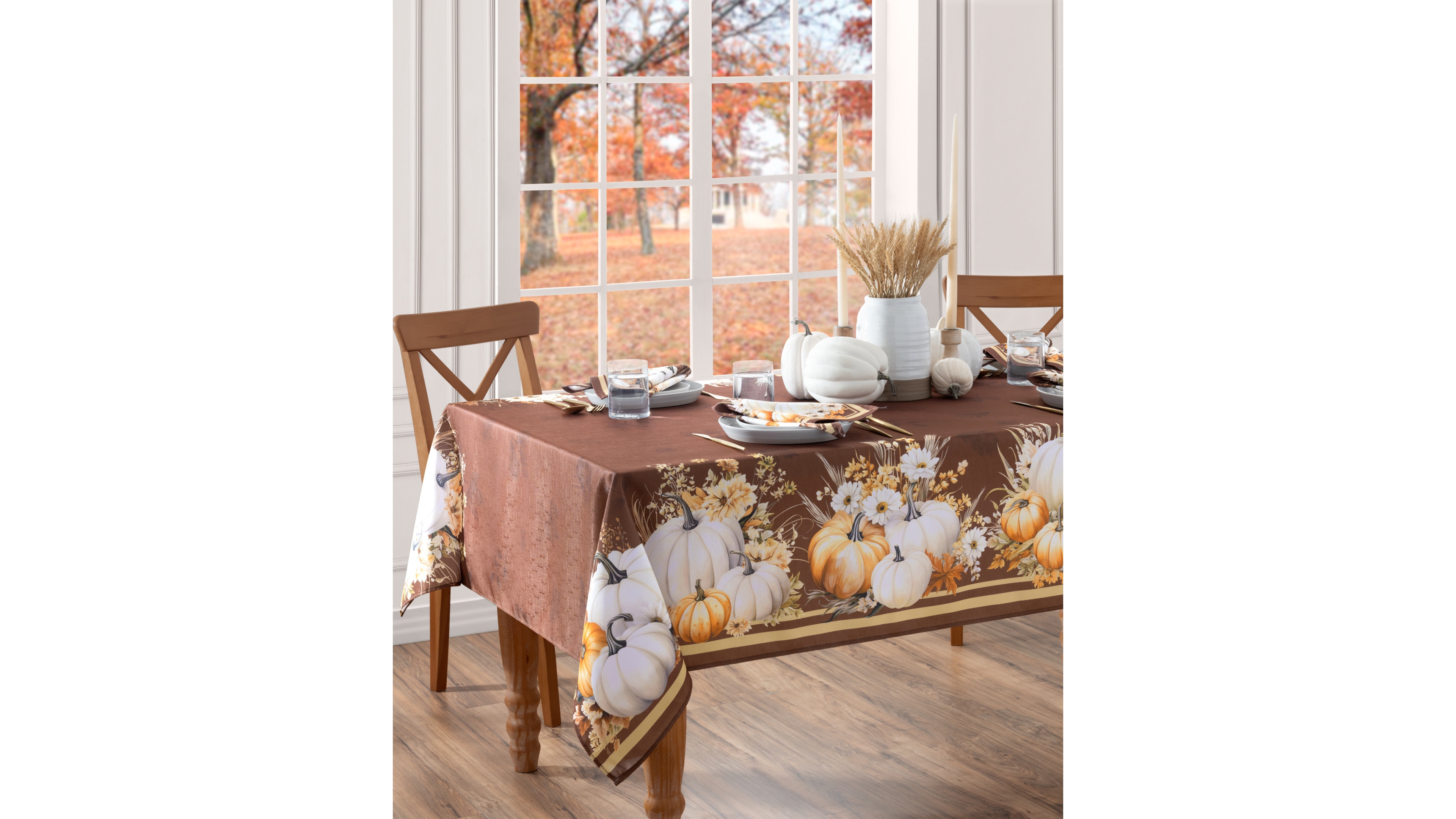 Elrene Wheatland Harvest Fall Rectangle Tablecloth, 60" x 144"