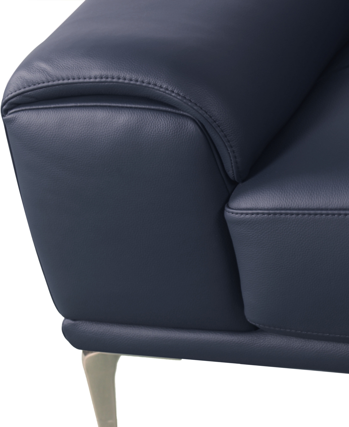 Shop Abbyson Living 69" Top Grain Leather Loveseat In Blue