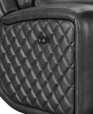 78" Leather Power Reclining Loveseat