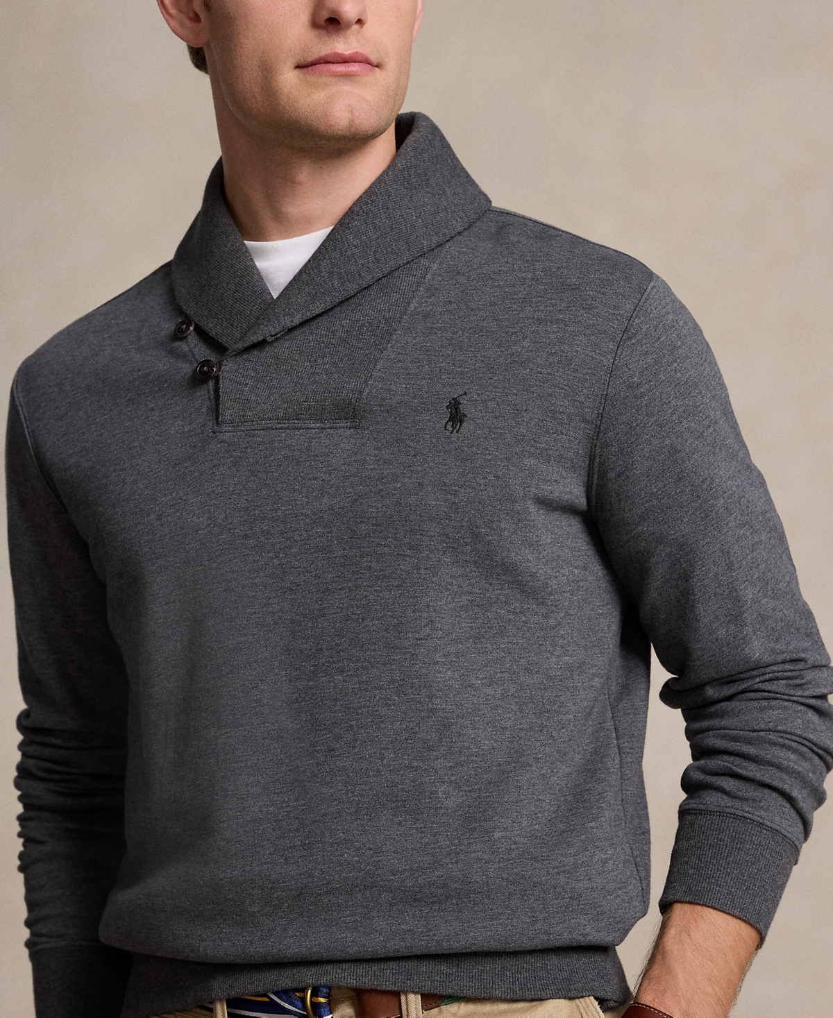 Polo Ralph Lauren Men's Luxury Jersey Shawl-Collar Pullover