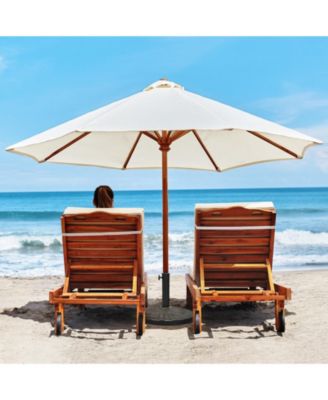 22Lbs Patio Resin Umbrella Base with Wicker Style for Outdoor Use