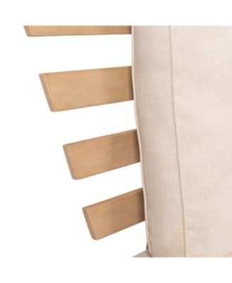 Hartley 2-Seat Modern Scandinavian Folding Wood Outdoor Day Bed Sofa, Beige/Light Teak