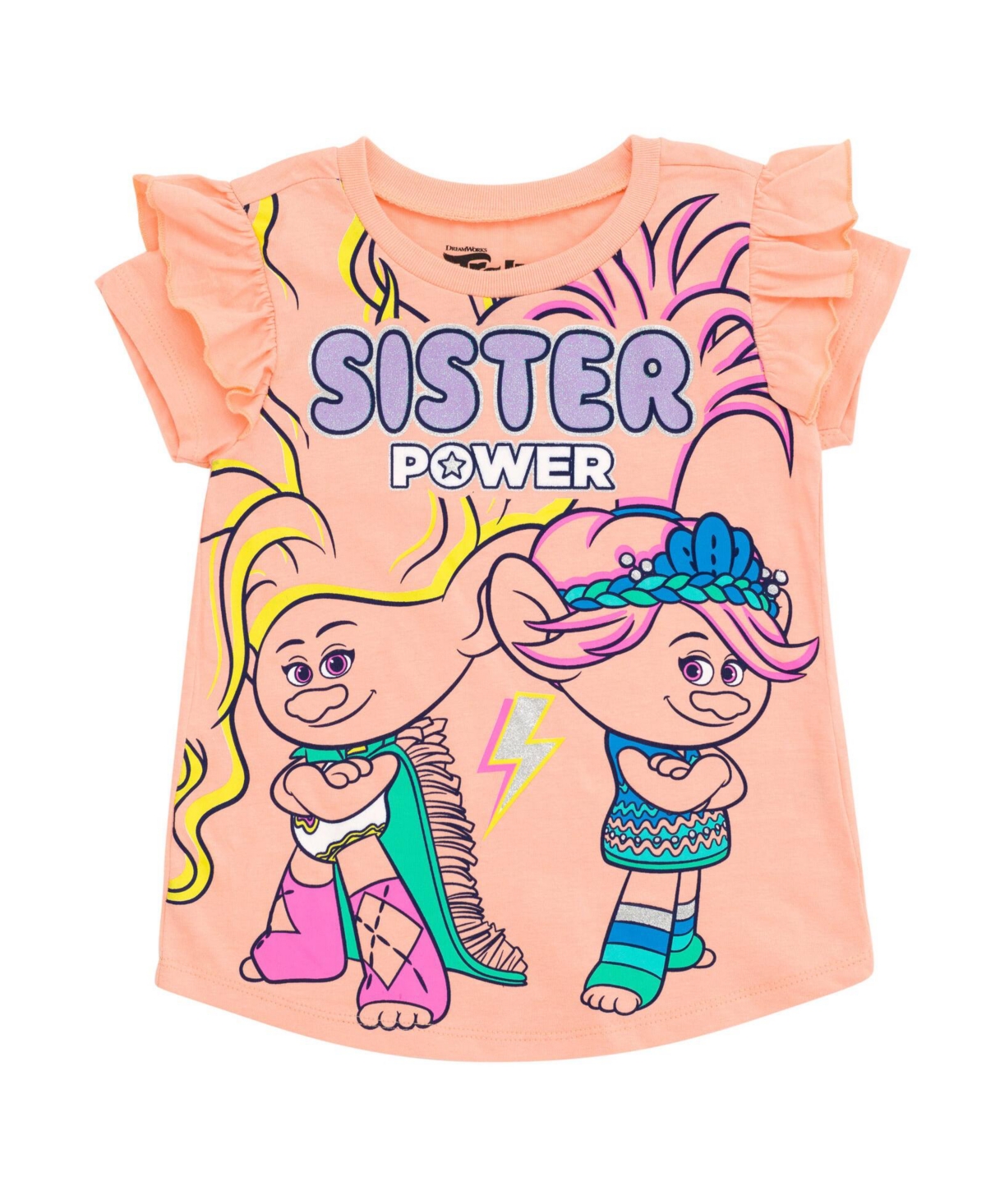 Dreamworks Toddler Girls Trolls Poppy Viva Tunic T-Shirt and Leggings Outfit Set -/ purple