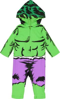 boys' (6-8) Hulk Zip Up Cosplay Coverall