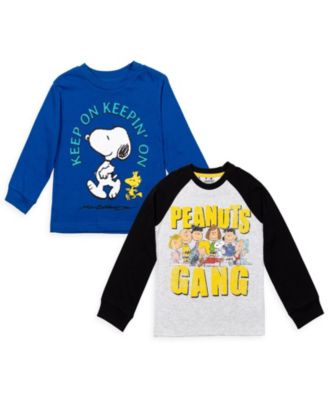 Little Boys Snoopy Charlie Brown And Friends [SizeRangeDescription1] 2 Pack Long Sleeve Graphic T-Shirts [SizeDescription1]