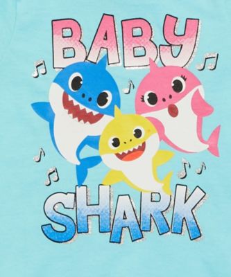 Toddler Girls Pinkfong Shark 3 Pack T-Shirts