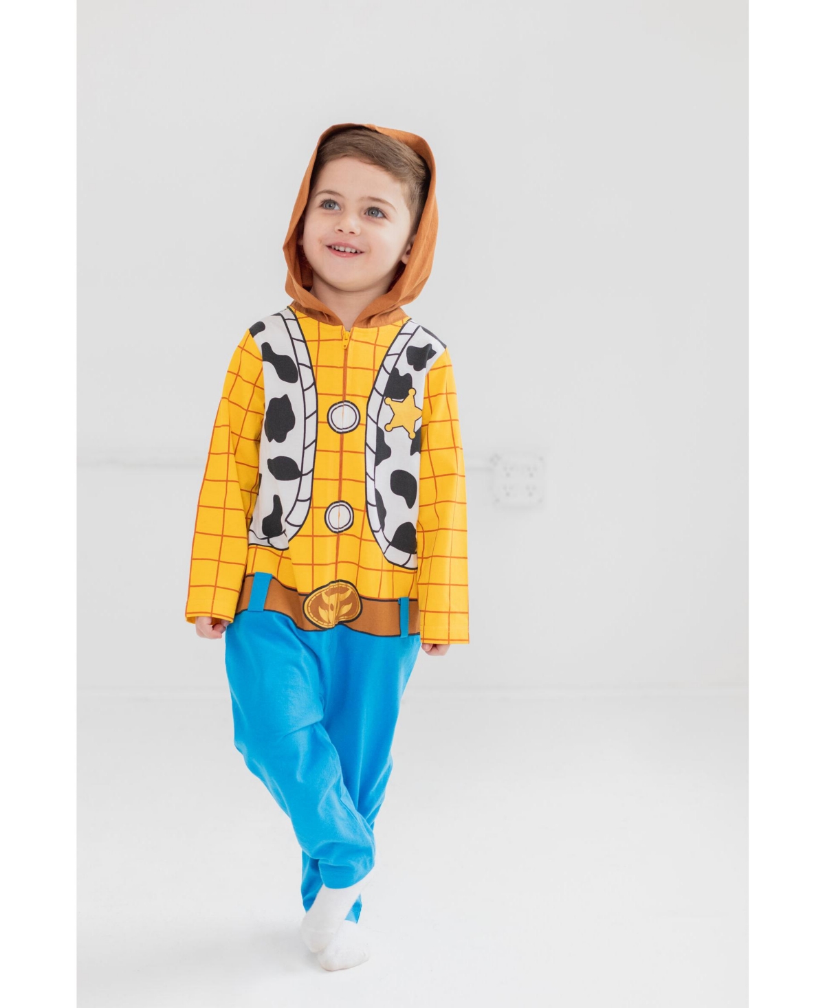 Disney Toddler Boys Pixar Toy Story Woody Zip Up Coverall Newborn to