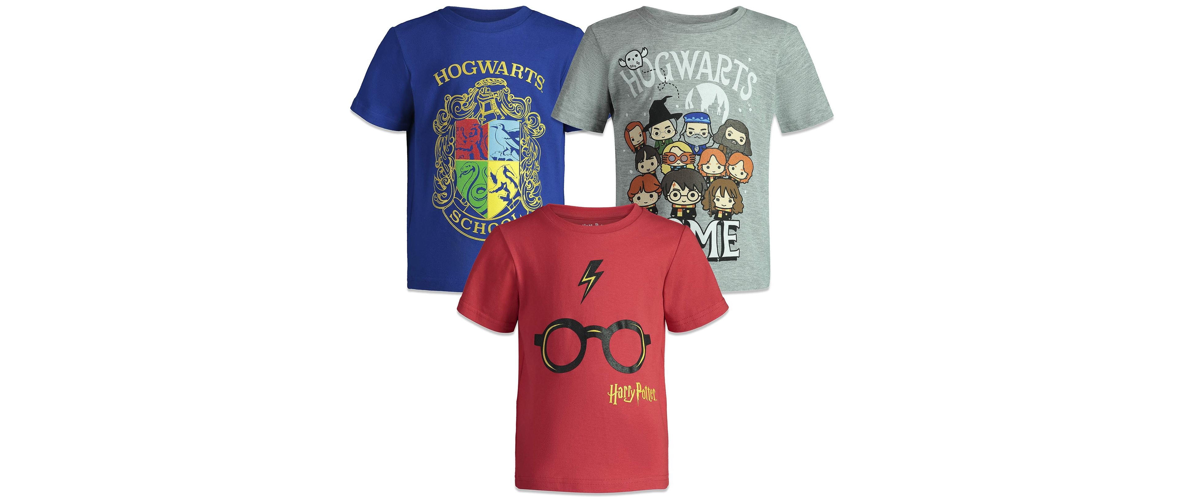 Harry Potter Toddler Boys 3 Pack Pullover T-Shirts to