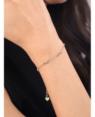 Infinity Chain Bracelet in 14K Gold, 6.5 in adj to 7.5 in, approx. 2.8 grams