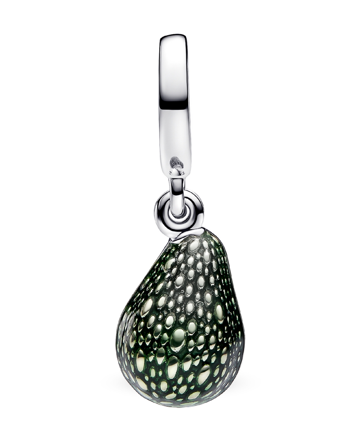 Pandora Sterling Silver And 14k Gold-plated Unique Metal Blend Avocado Double Dangle Charm In Silver  Gold