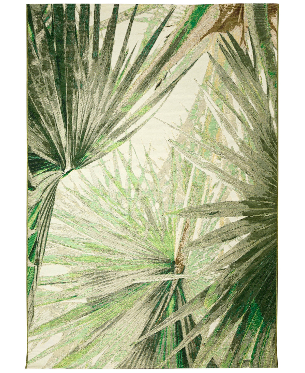 Liora Manne Marina Palm Fan 4'10"x7'6" Area Rug In Green