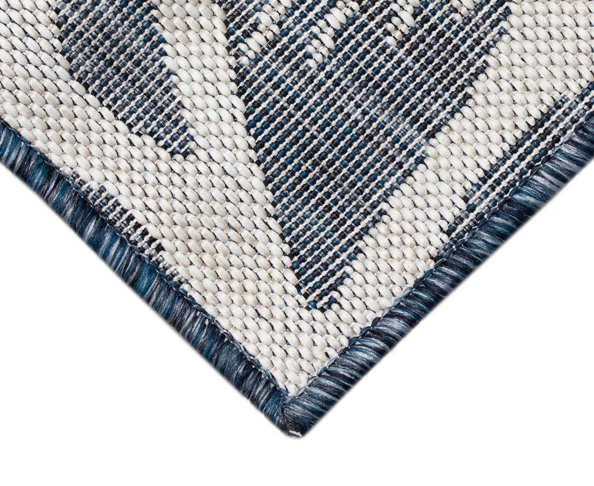 Liora Manne Carmel Reef Border 7'10"x9'10" Area Rug In Navy