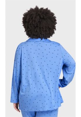 Women's Plus Size Button Star Sleep Top