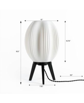 Wavy Modern Contemporary Plant-Based PLA 3D Printed Dimmable LED Table Lamp