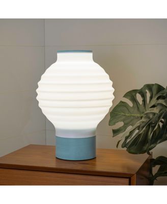 Asian Lantern Retro Traditional Plant-Based PLA 3D Printed Dimmable LED Table Lamp, White/Hot
