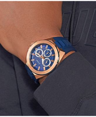 Men's Multi-Function Blue Silicone Watch 46mm