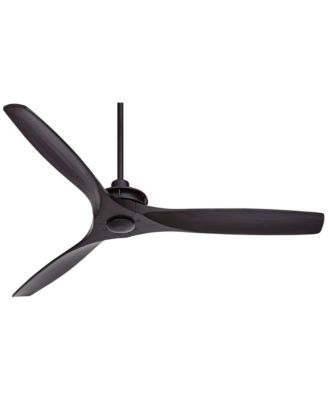 52" Windspun Modern Indoor 3 Ceiling Fan with Remote Control Matte Black Solid Wood for Living Room Kitchen House Bedroom Family Dining Home Office - Casa Vieja