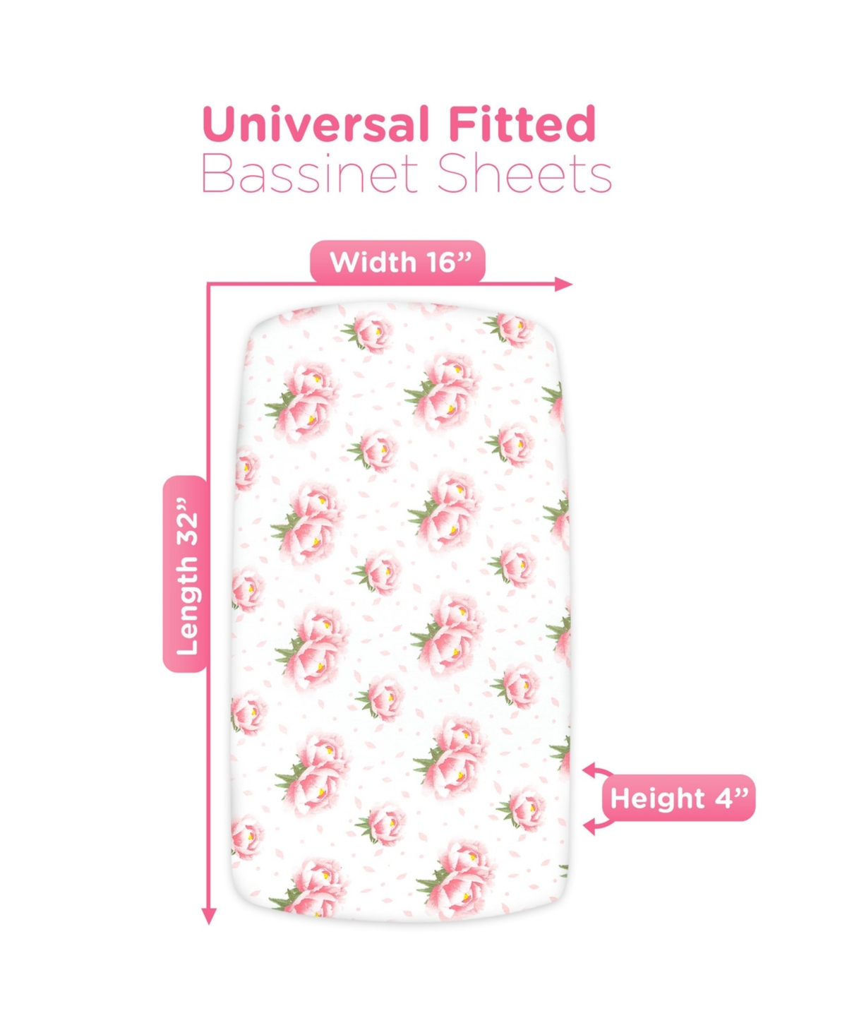 Bublo Baby Baby Bassinet Sheet Set for Boy and Girl, 3 Pack, Universal Fitted for Oval, Hourglass & Rectangle Bassinet Mattress, Fitted Sheets.