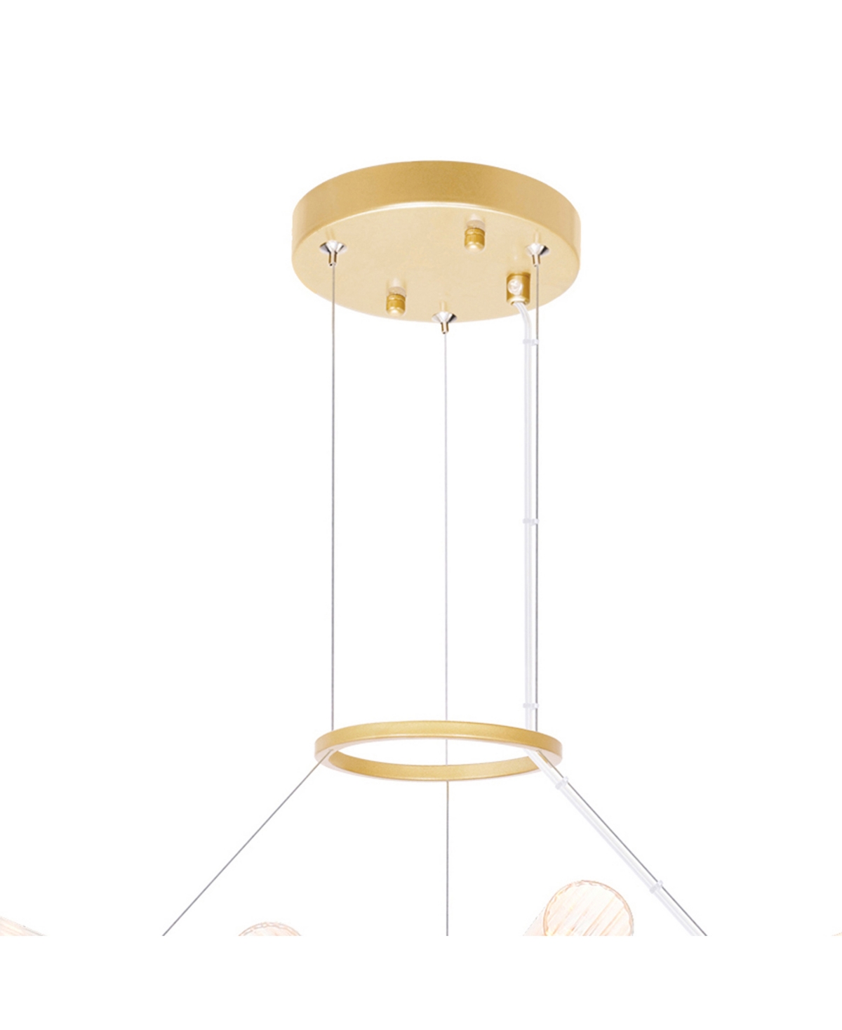 Shop Cwi Lighting 2" Metal Collar 21 Light Chandelier In Satin Gold