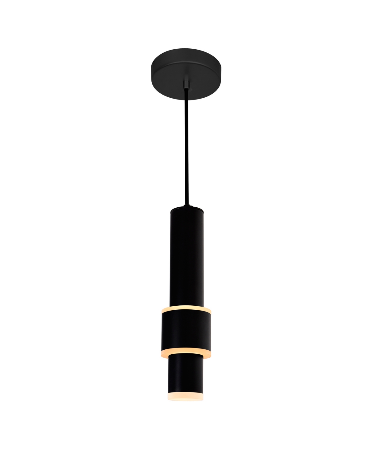 Cwi Lighting 13" Metal Lena Led Mini Pendant In Black