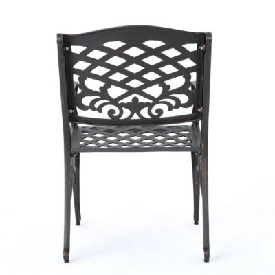 Elegant Ornate Dining Chairs with Cast Aluminum Frame