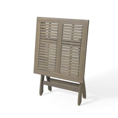 Streamdale Foldable Acacia Wood Patio Table for Compact Outdoor Relaxation