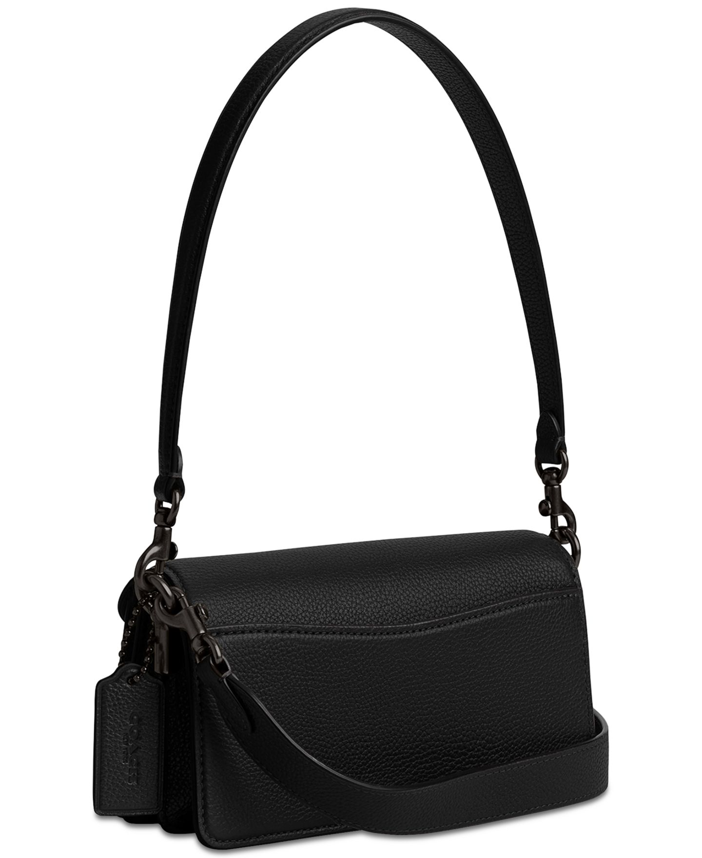Женская сумка COACH Tabby Small Polished Pebble Leather Shoulder 20, цвет: Оловянный / Чёрный — фото 2