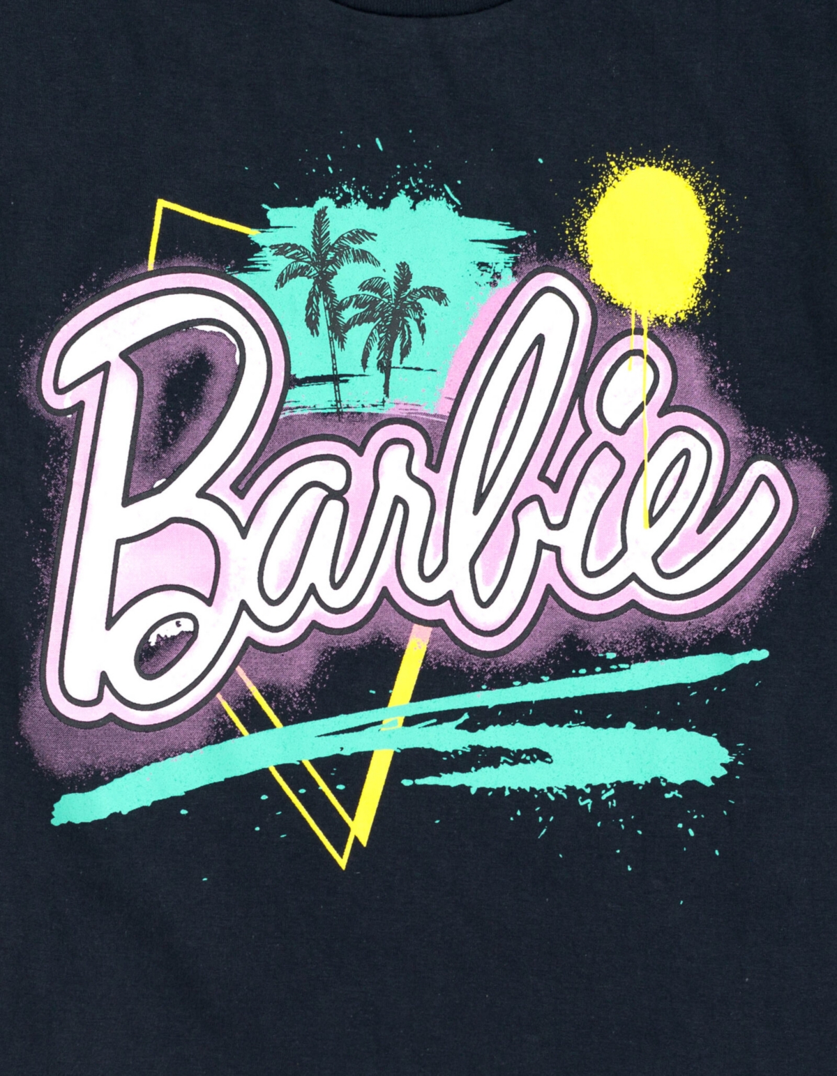 Barbie Toddler Girls T-Shirt and French Terry Shorts Outfit Set to -/ black / graffiti