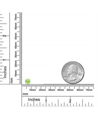 1.4CT Round Natural Peridot Stud Earrings 14K White Golds 6MM