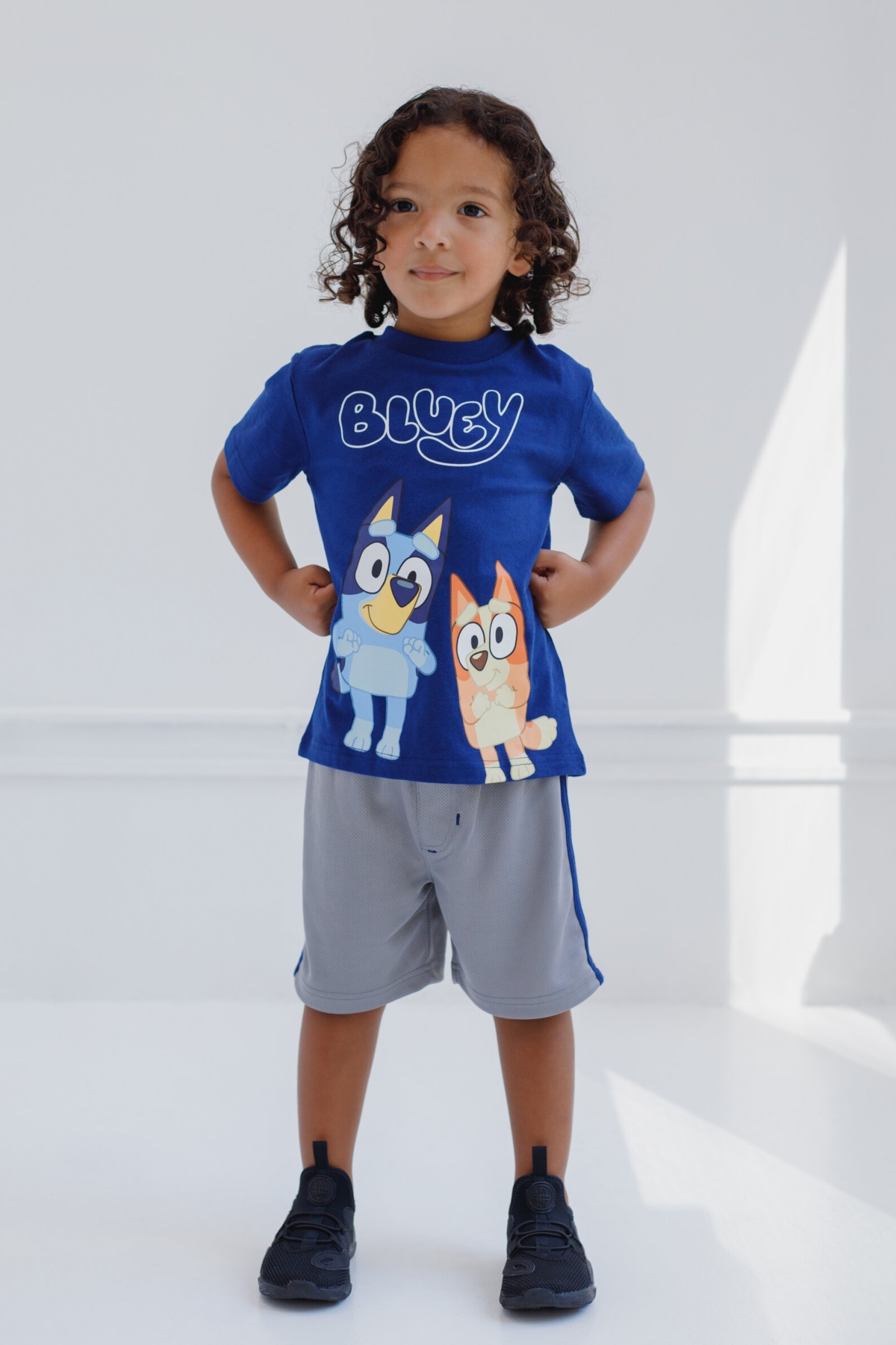 Bluey Baby Boys Bingo T-Shirt and Mesh Shorts Outfit Set Toddler to Big Kid -/ silver