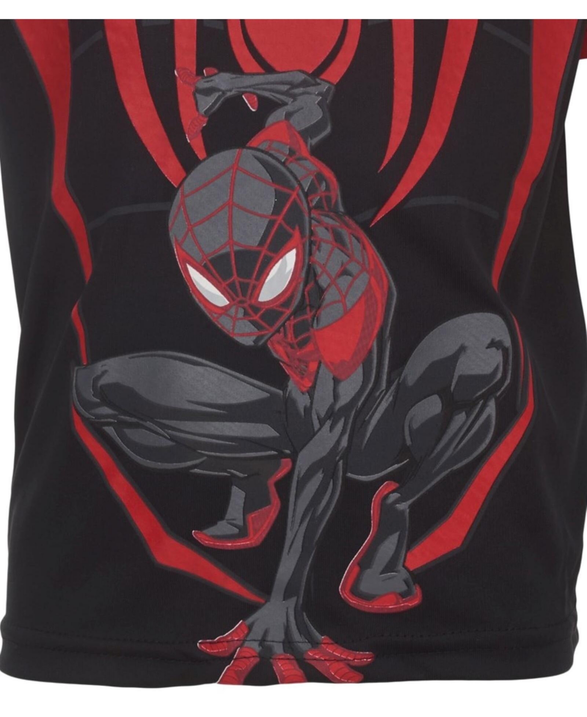 Marvel Little Boys Avengers Captain America Iron Man Venom Hulk Cosplay Athletic T-Shirt and Shorts Outfit Set to - Spider-man black