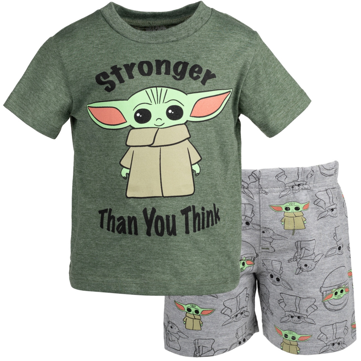Starwars Toddler Boys Star Wars The Mandalorian The T-Shirt and French Terry Shorts Outfit Set to