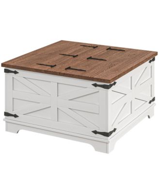 Table with Flip Top Hidden Storage, Square Center Table