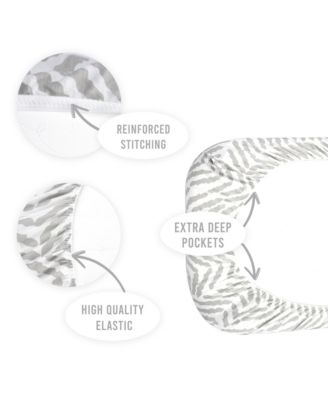 Baby Bassinet Sheet Set for Boy and Girl, 5 Pack, Universal Fitted for Oval, Hourglass & Rectangle Bassinet Mattress, Fitted Sheets.