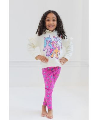 Girls My Pony Zipp Storm Sunny Starscout Izzy Moonbow Pullover Fleece Hoodie & Leggings Outfit Set to