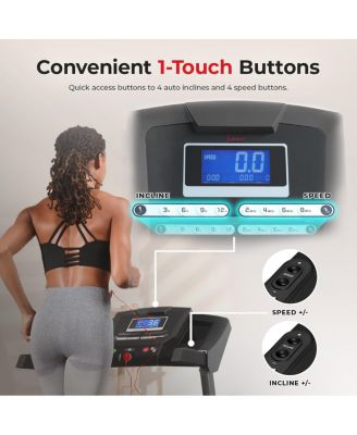 Premium Smart Treadmill with Auto Incline, Speed Buttons, Double Deck Technology, Digital Performance Display, BMI Calculator and Pulse Sensors