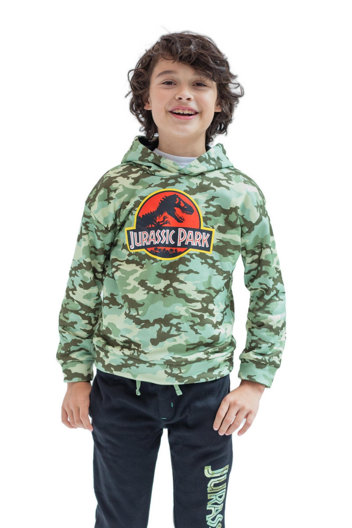 Jurassic World Toddler Boys Dinosaur Park T-Rex Fleece Pullover Hoodie and Pants Outfit Set to