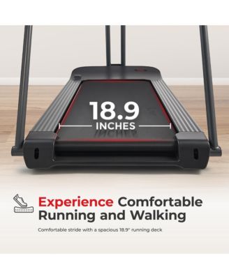 Endurance Cardio Running Walking Treadmill with Extended Safety Handrails, Low Wide Deck and SunnyFit App Bluetooth Connectivity