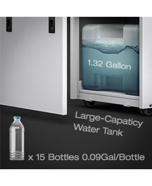 155 Pint Commercial Dehumidifier with 6.56ft Drain Hose For 7500 Sq. Ft