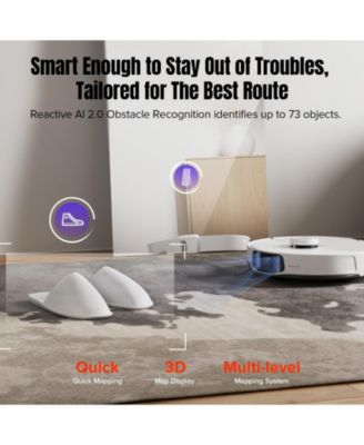 S8 MaxV Ultra Robot Vacuum and Mop with FlexiArm Design Side Brush, 10,000 Pa Suction and 8-in-1 RockDock Ultra