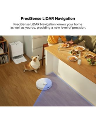 Qrevo Pro Robot Vacuum and Mop with FlexiArm Design Edge Mopping, Dynamic Hot Water Mop Washing and Auto Mop Drying, Intelligent Dirt Detection, 7,000 Pa Suction