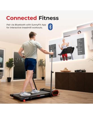 Under Desk Smart Treadpad, Slim Walking Treadmill with Arm Exerciser